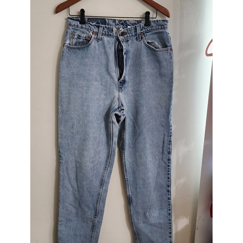 Levi's 512 Slim Tapered Jeans 14 Light Wash Raw Waist Vintage